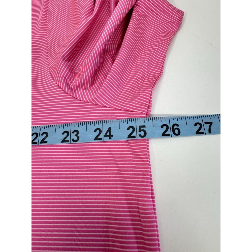 NWT RLX Ralph Lauren Pink White Striped Stretch Golf Polo Shirt Men's XL $110 - Picture 8 of 9